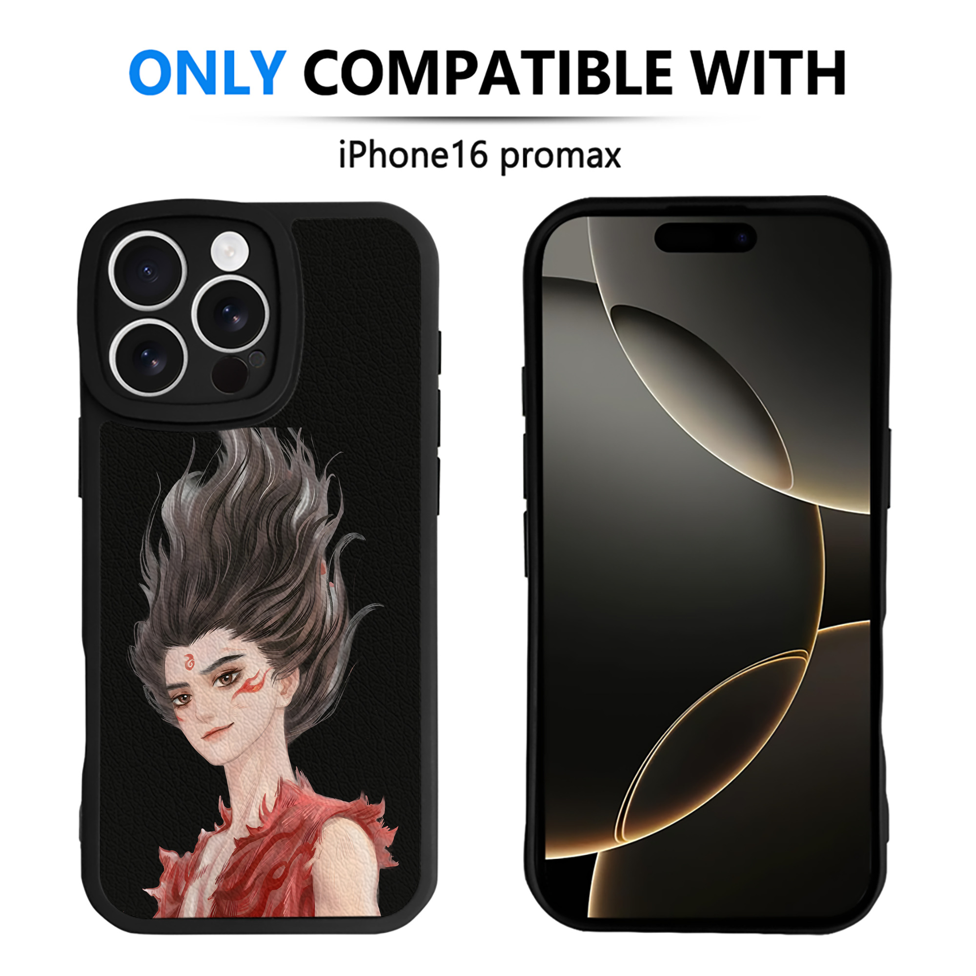 （画像用） Ne Zha 2 ナタ 魔童の大暴れ 【iPhone 16シリーズ対応】シリコンスマホケース（レザー調） 材質：シリコン
